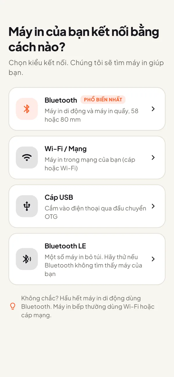 Màn hình kết nối: Bluetooth, Wi-Fi hoặc mạng, cáp USB và Bluetooth LE